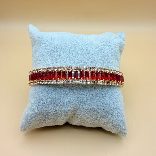 Regal Shine – Bracciale Placcato Oro con Gemme Colorate