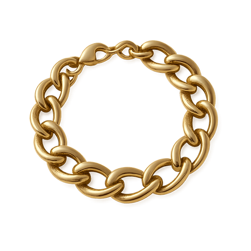 Bold Elegance Gold-Plated Chain Bracelet