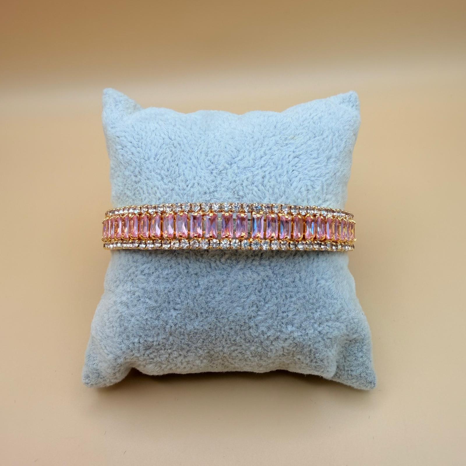 Regal Shine – Bracciale Placcato Oro con Gemme Colorate